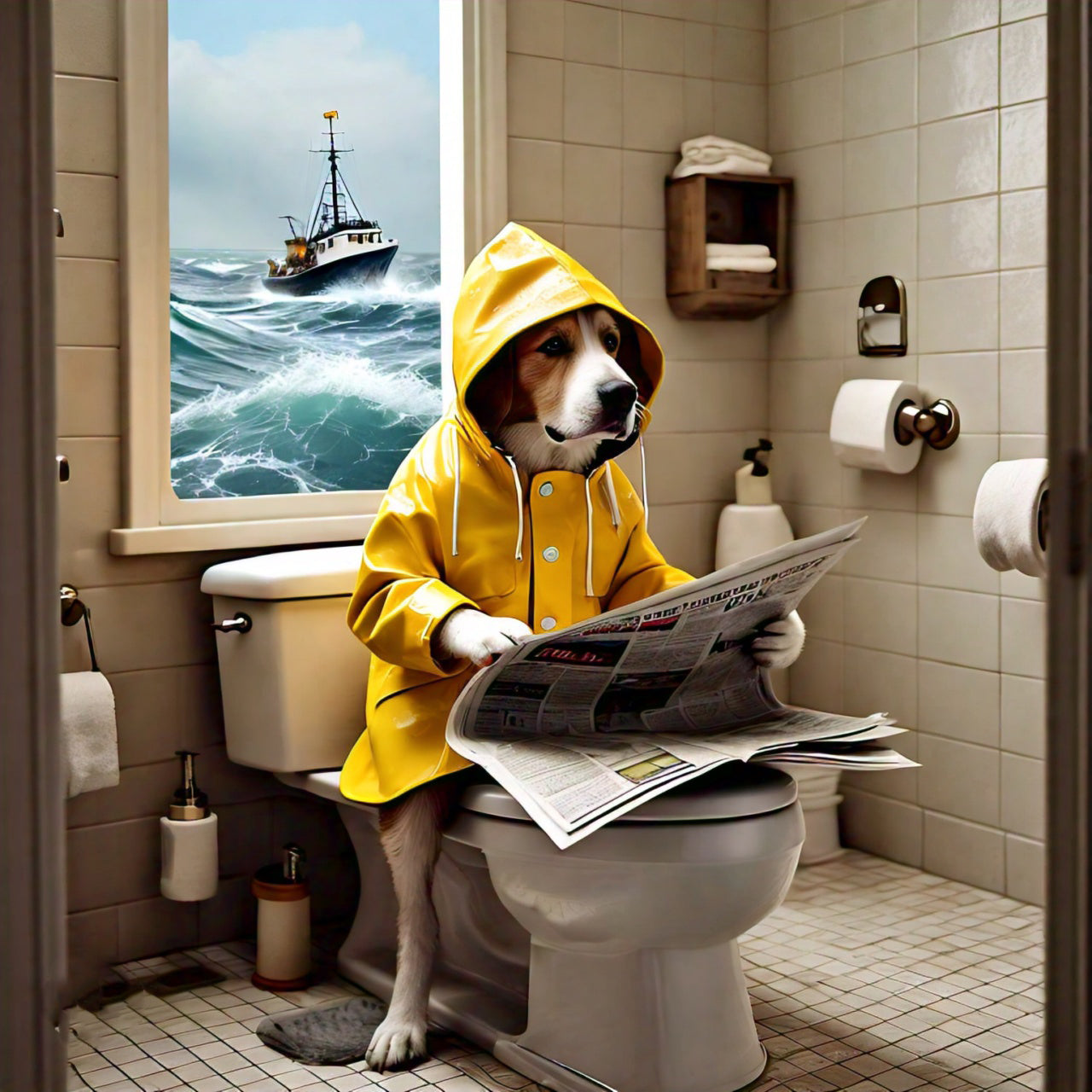 Newfoundland & Labrador Dog Canvas Print