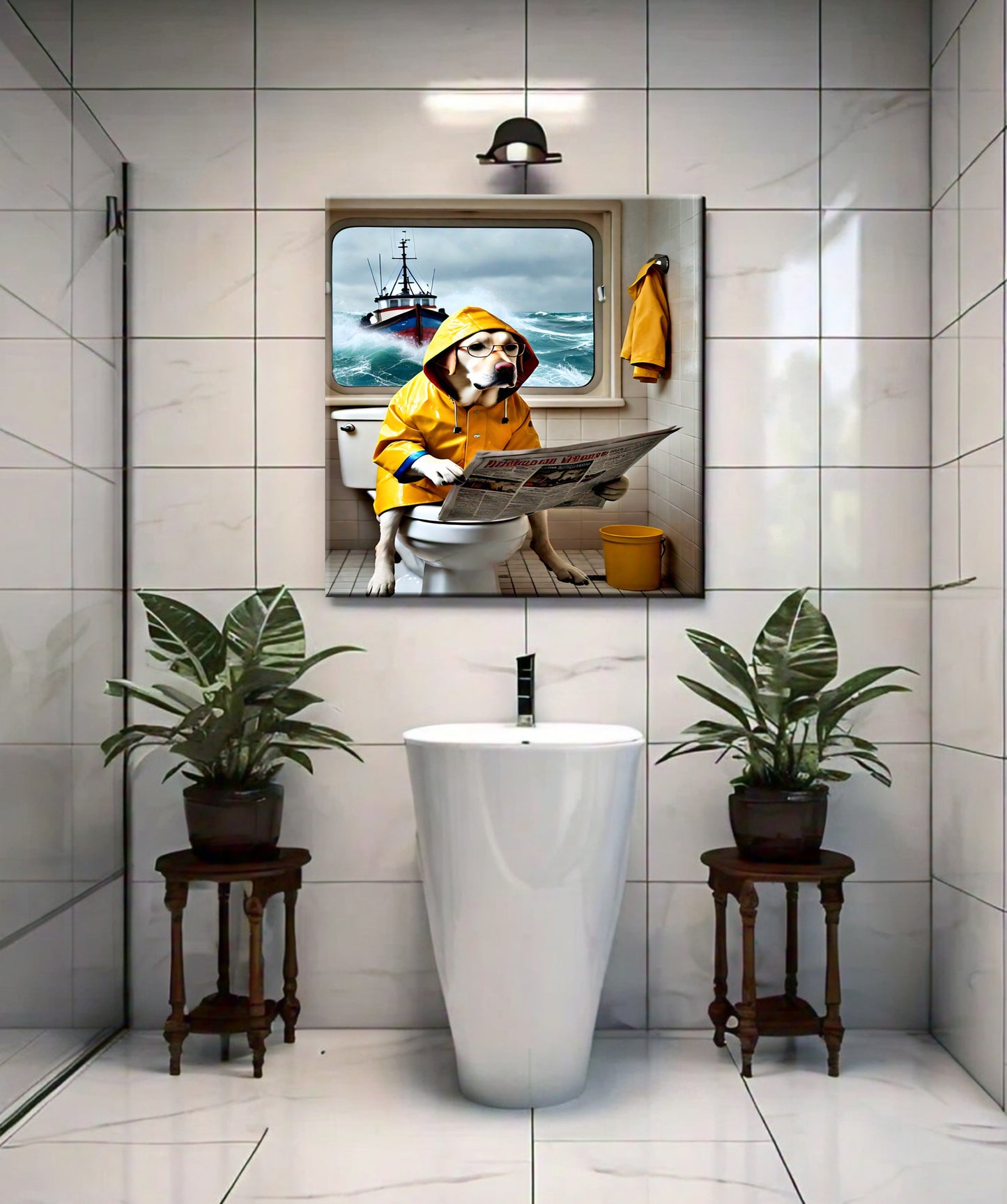 Newfoundland & Labrador Dog Canvas Print