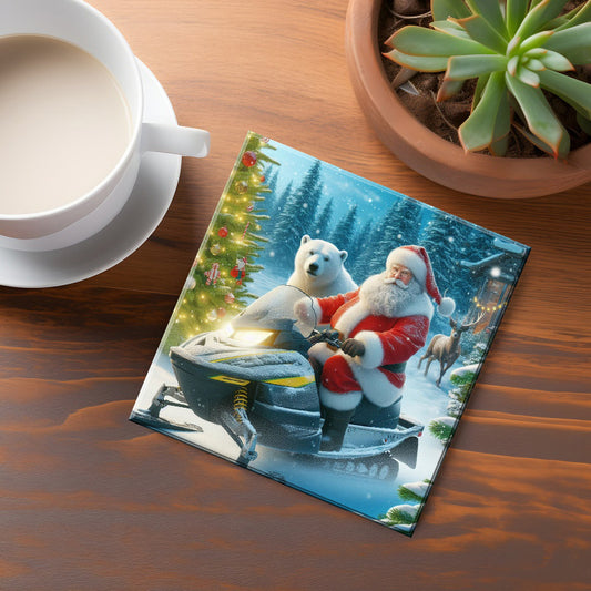 North West Territories Santa Coaster
